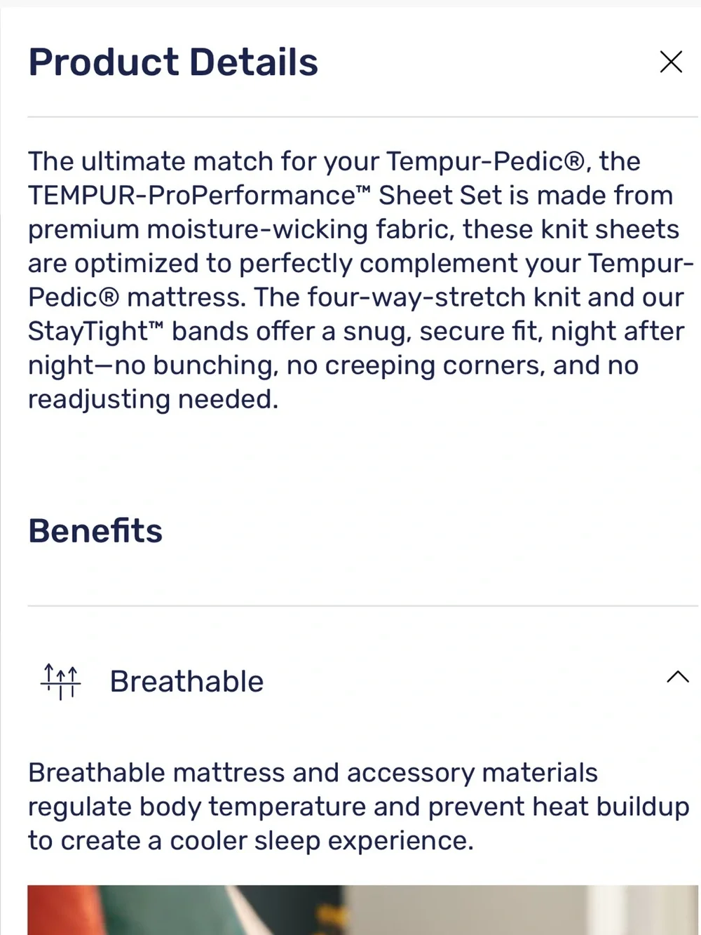 Tempur-Pedic TempurPro Performance Queen Sheet Set (NEW)